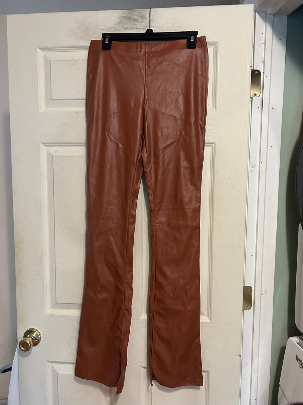 KTOO by SHEIN Faux Leather Flare Pants Size Medium